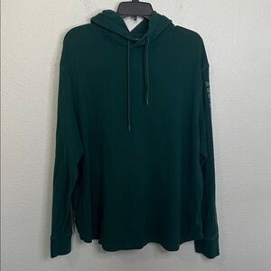 American Eagle Waffleknit Hoodie Green Size XL *Flaw